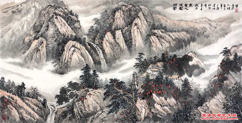10 时景林作品《白云深处有人家》