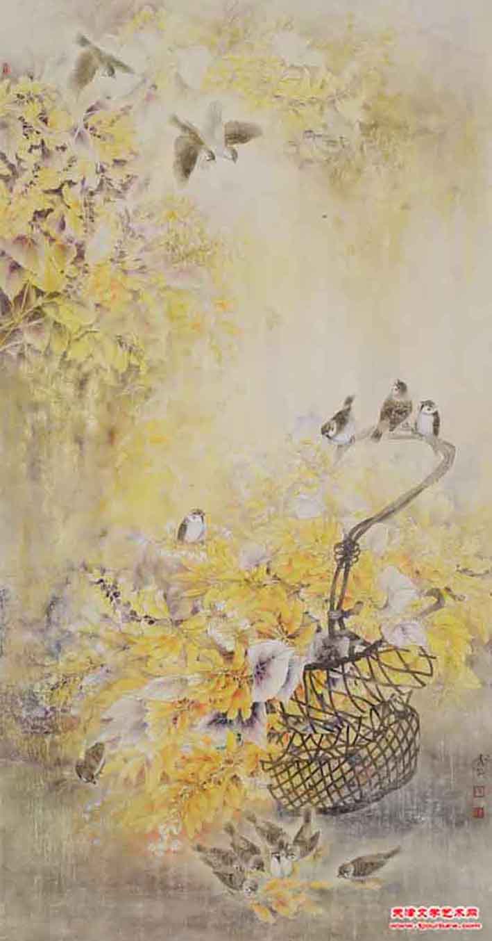 杨秀英《丰收寄语》90cm X180cm