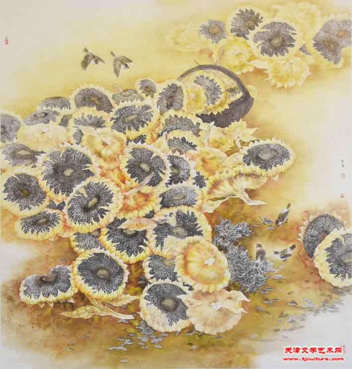 向日葵系列--硕果累累（180x190cm）