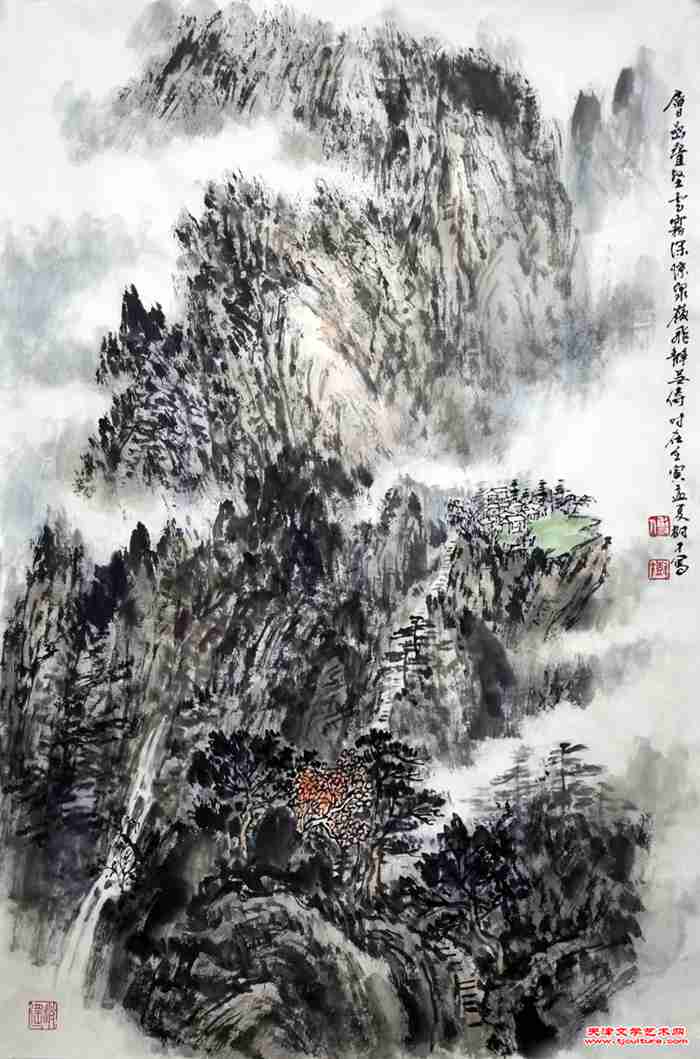 《层嵒叠壑雲霧深》