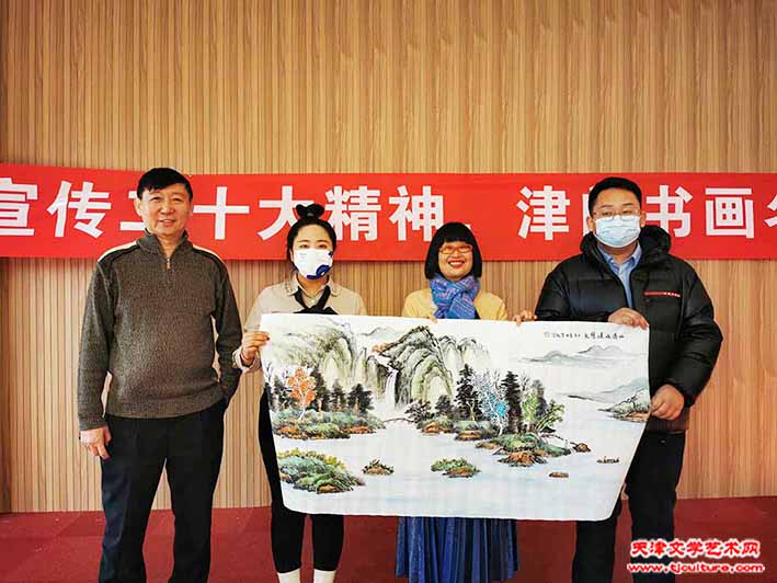 杨东、韩露、张景俭、胡林生在现场