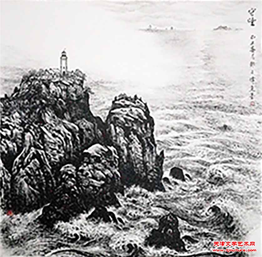 守望（焦墨125x125cm)PB030722 副本