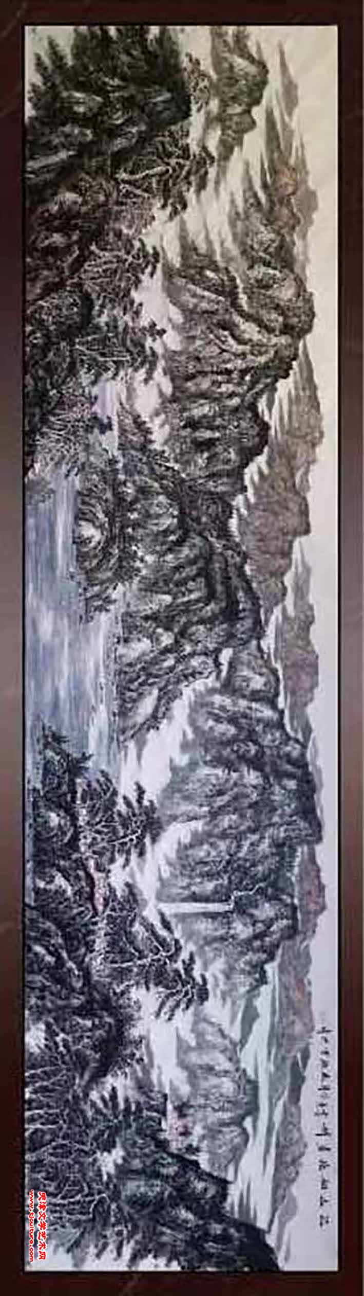 林枫贺岁巨幅山水画长八米宽两米1