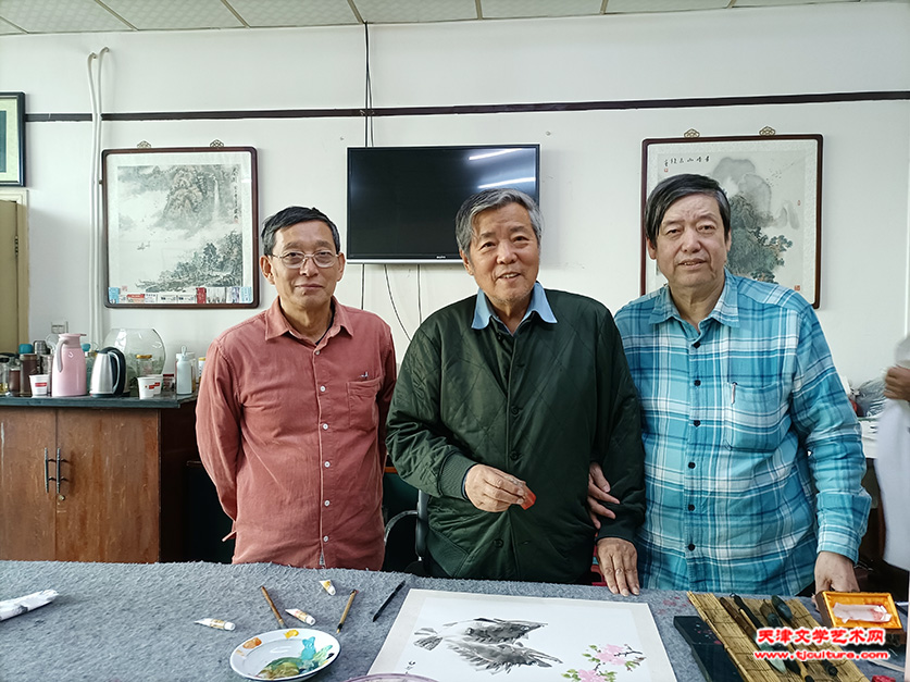 朱文先、刘建平、陈元龙在现场