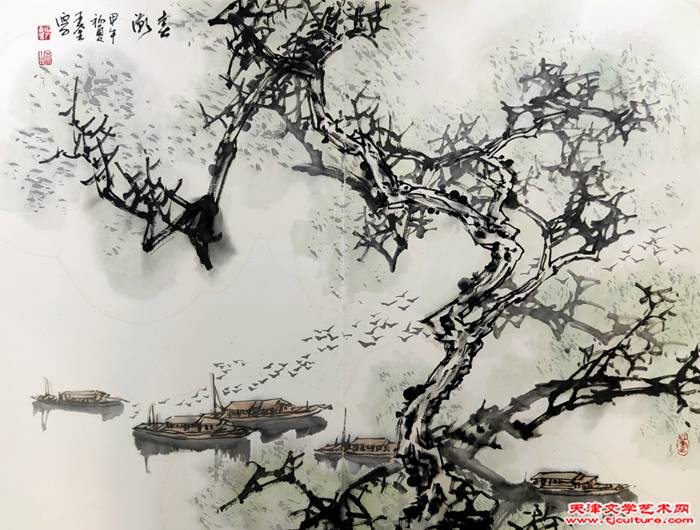 009  清江春潮