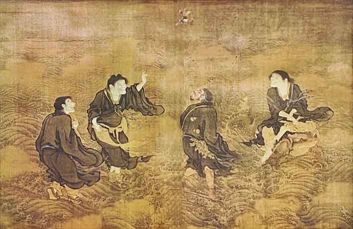 四仙拱寿图   明代商喜作