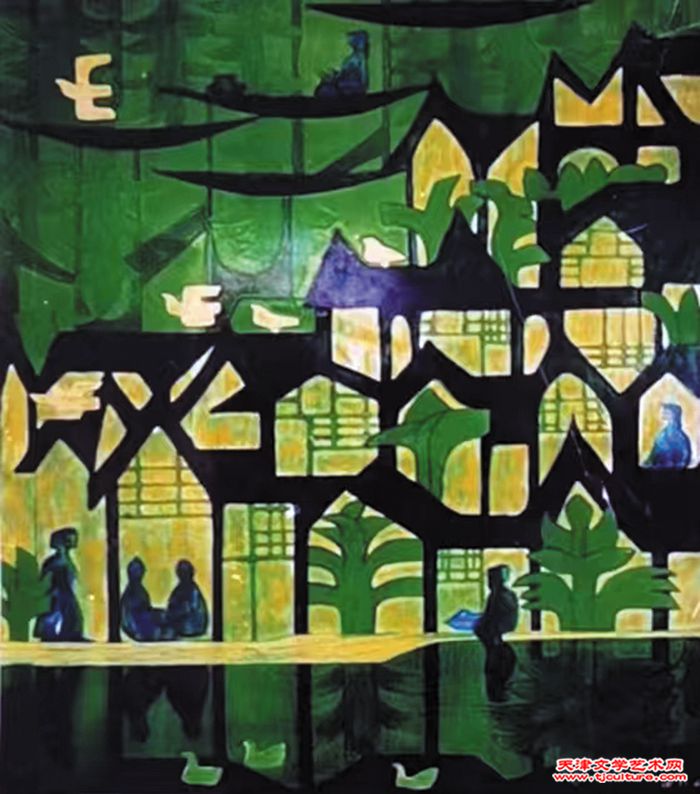 《绿梦江南》（1991年入选天津市美展）
