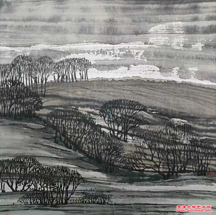 011 水墨画  《冬》     1997年