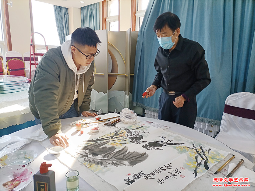 陈利民在现场创作