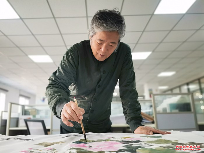 刘建平现场创作