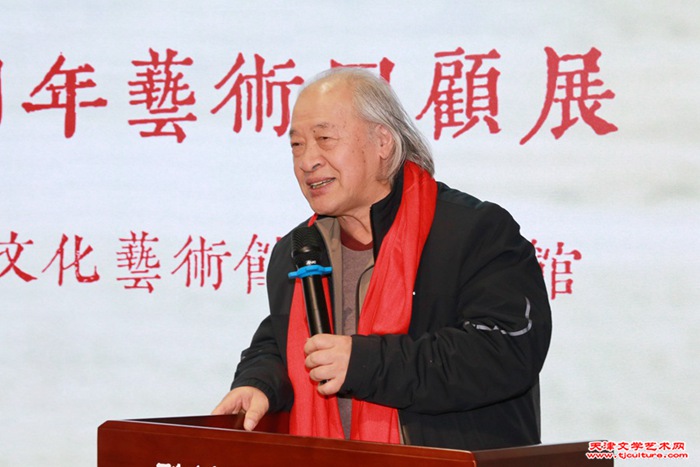 009 天津美协主席王书平主席讲话并宣布画展开幕