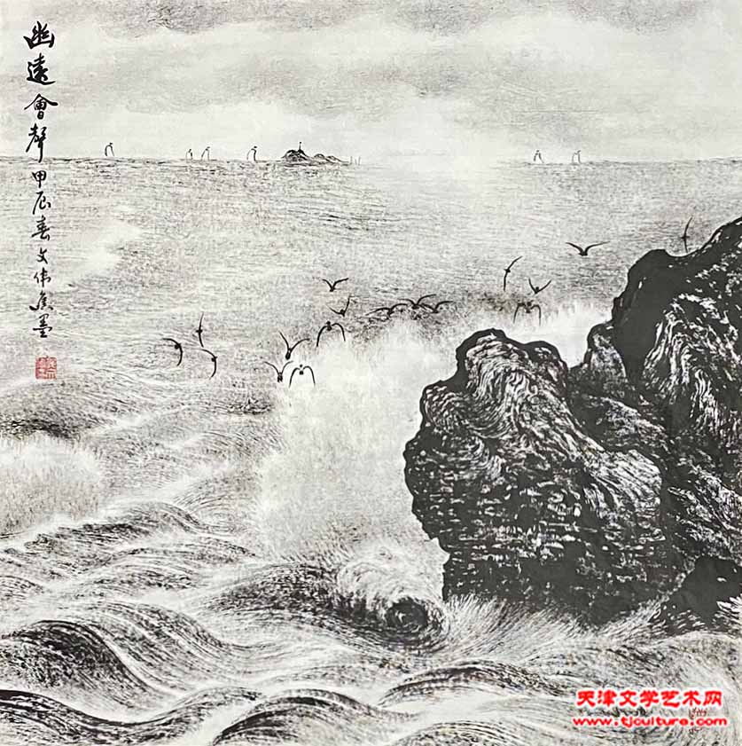 幽远会声（69cmx69cm)