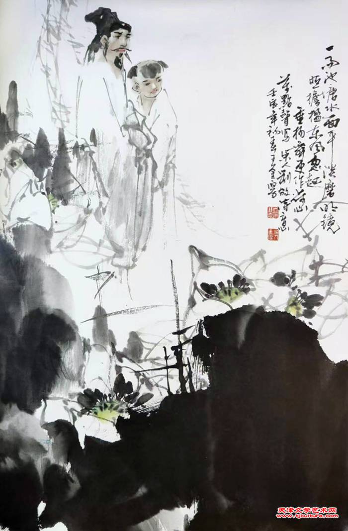001《更作荷心万点声》宋   刘攽诗意