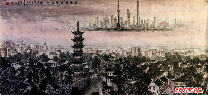 01 《盛世繁荣颂古城》草图