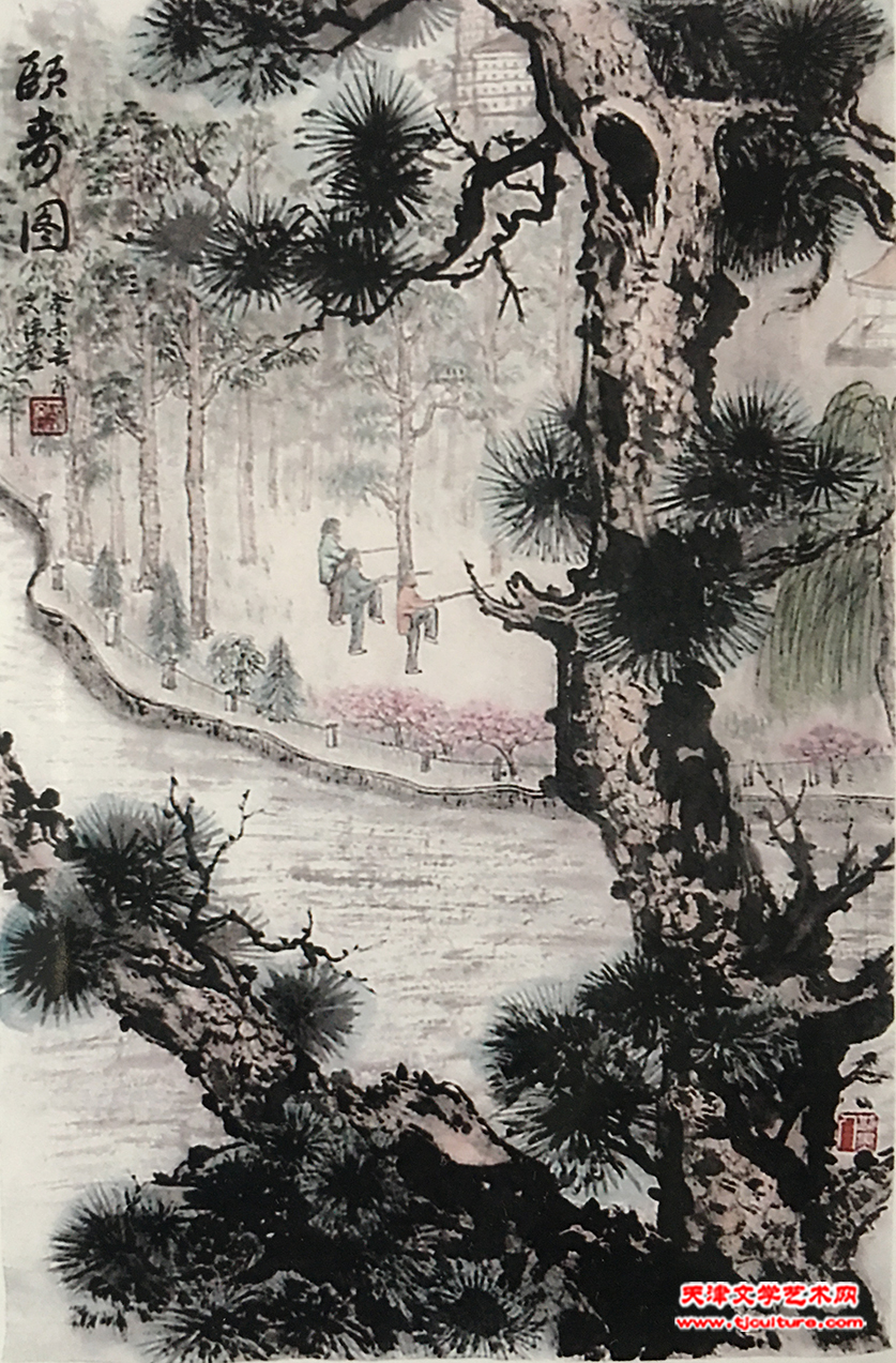 颐寿图 100x69cm