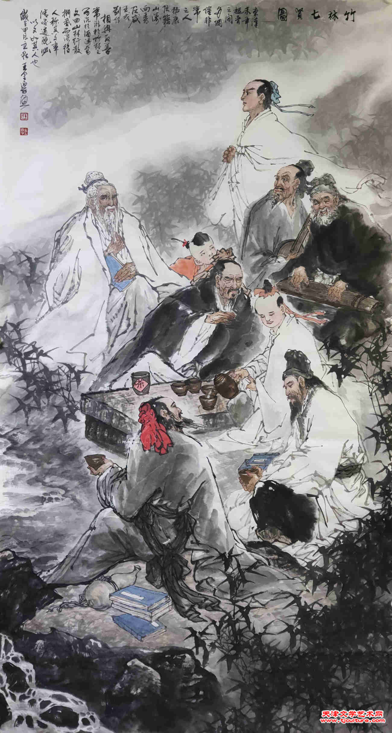 2、《竹林七贤图》