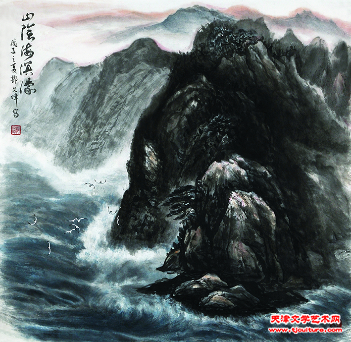 山阴海溟濛69x69cm_副2008年