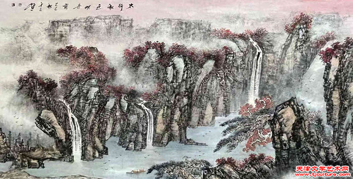 019　于立《太行秋色映丹霞》