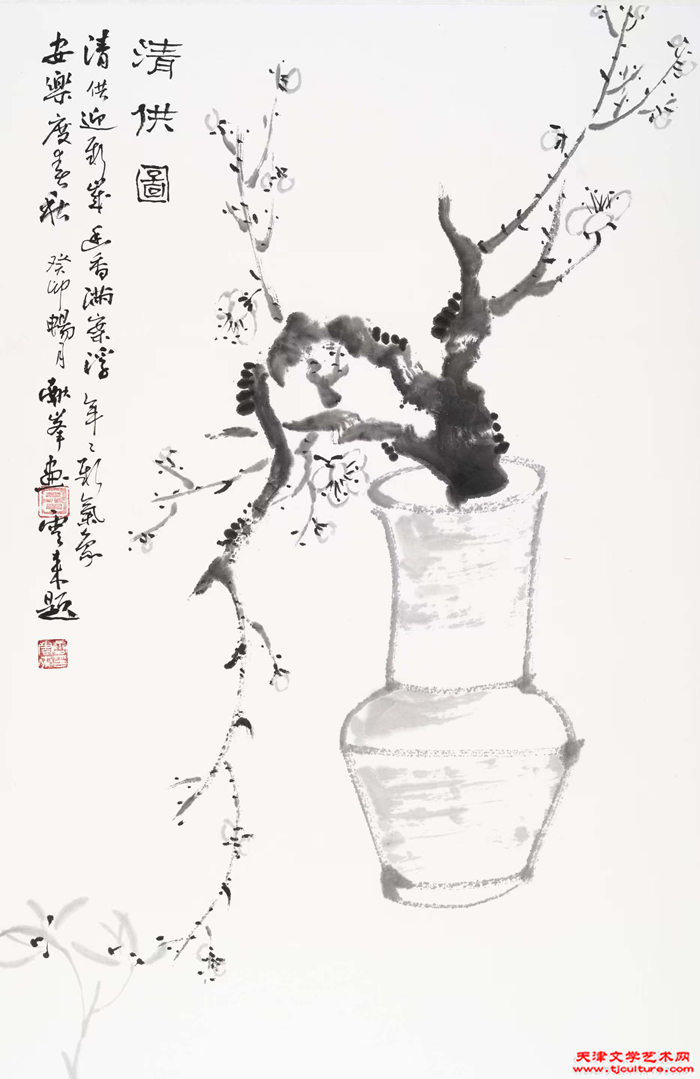 004　兰石图 吕献峰绘画 季家松题诗