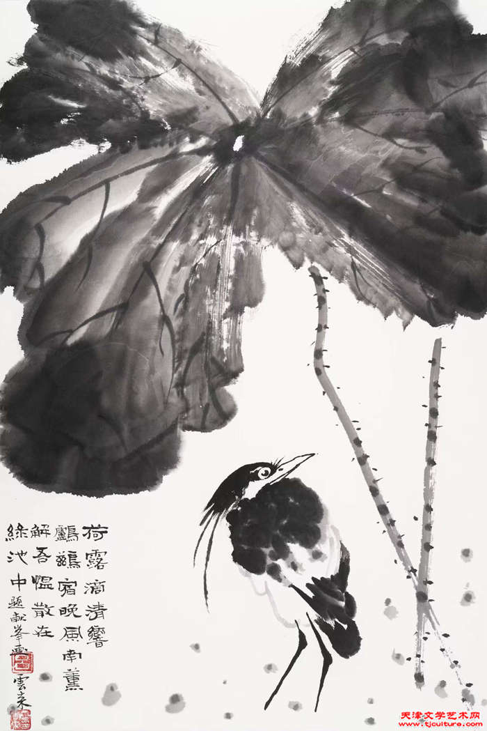 007　江南诗画 吕献峰绘画 唐云来题诗