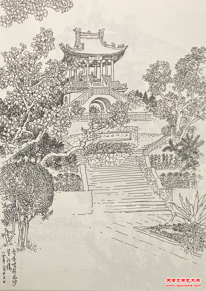 齐齐哈尔望江楼（写生作品）