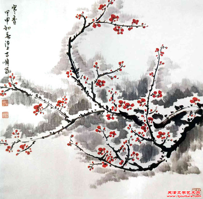 004　靳吉顺　作品《独钓寒江雪》