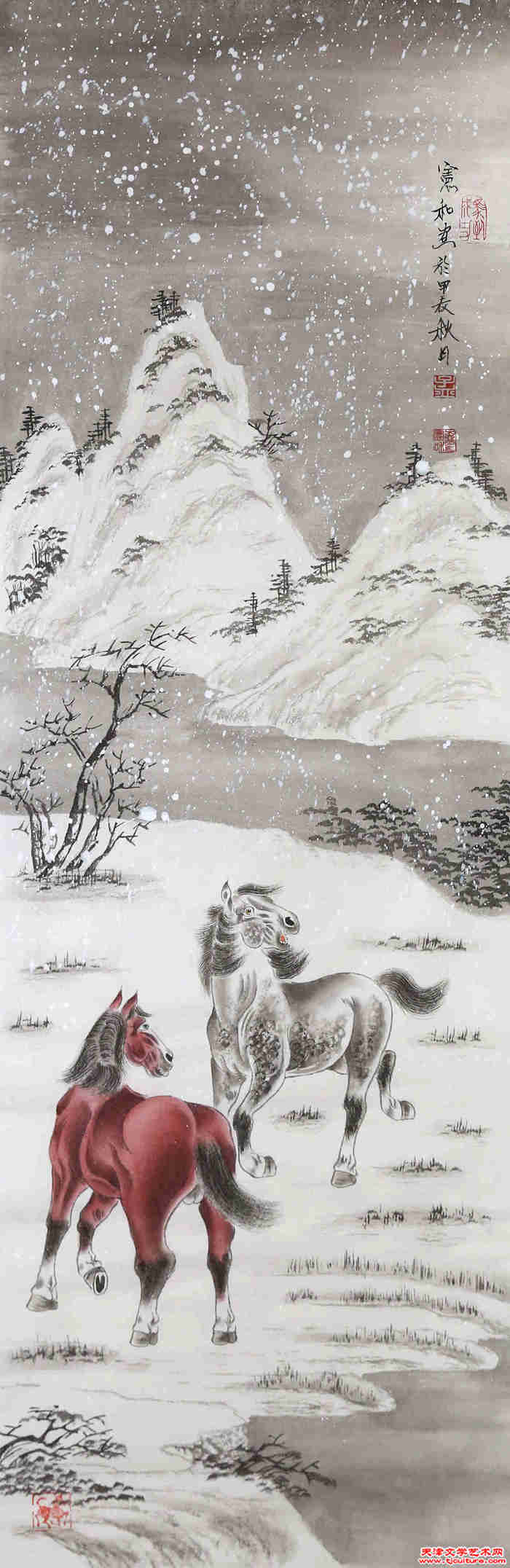 008　孟宪和　作品 《玉野双骢》