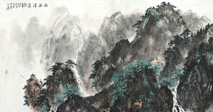 03　张晋《飞泉落处见春山》