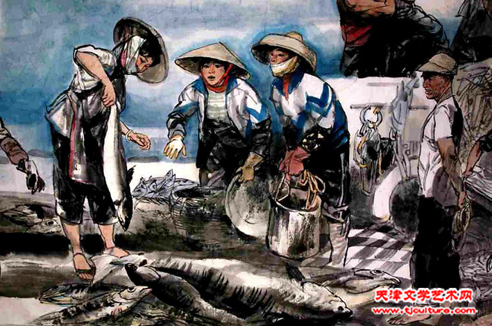三亚渔港  李锛作